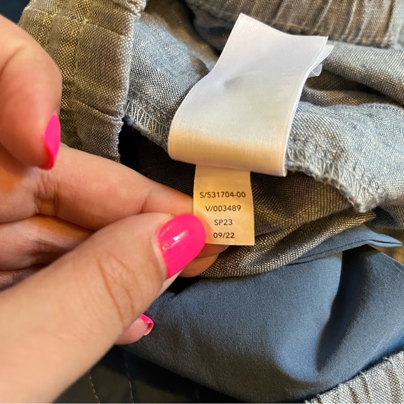 Athleta retreat linen jogger blue chambray size 4 petite - Picture 9 of 9